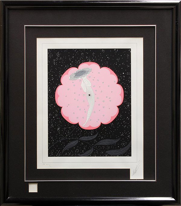 Serigraph, Erte, Monte Carlo: Framed serigraph, "Monte Carlo," by Romain de Tirtoff Erte (Russian/French/American, 1892-1990), pencil signed and inscribed artist's proof within lower margin, overall: 28.5"h x 25"w