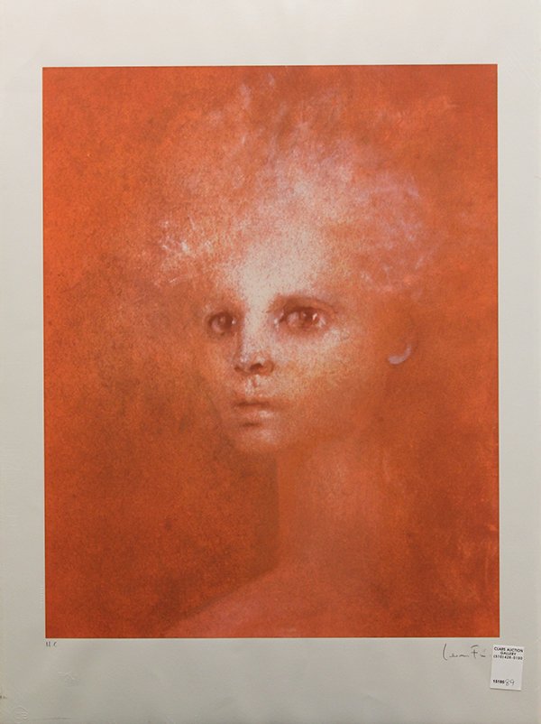 Prints, After Leonor Fini, Tenebrosa: (lot of 2) Unframed prints, "La Tenebrosa" and Visage, after Leonor Fini (Italian/French, 1908-1996), each bear pencil signature lower right, one pencil numbered edition of 250, one inscribed H.C., ov