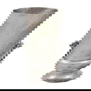 A William Spratling Taxco sterling footed urn, circa 1933-37: A William Spratling Taxco sterling footed urn, circa 1933-37, 6"h, 11.3 ozt
