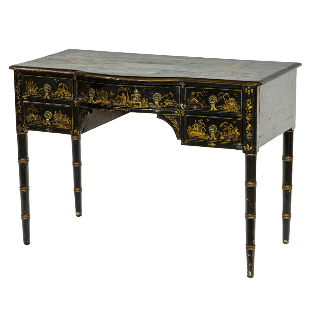 A George III style chinoiserie painted desk (1 of 4)