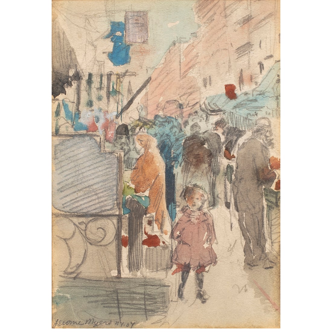 Watercolor, Jerome Myers (1 of 5)