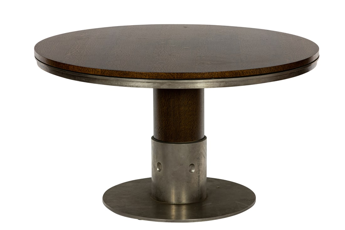 A Post Modern circular maple table (1 of 4)