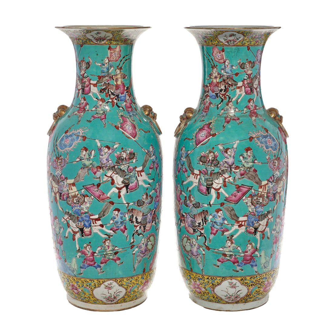 A pair of Chinese famille rose vases (1 of 2)