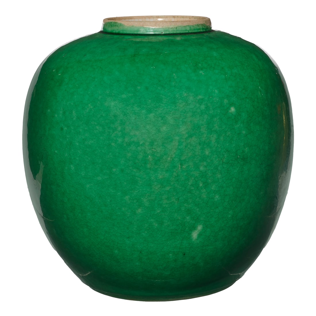 A Chinese green crackle glazed jar (1 of 2)