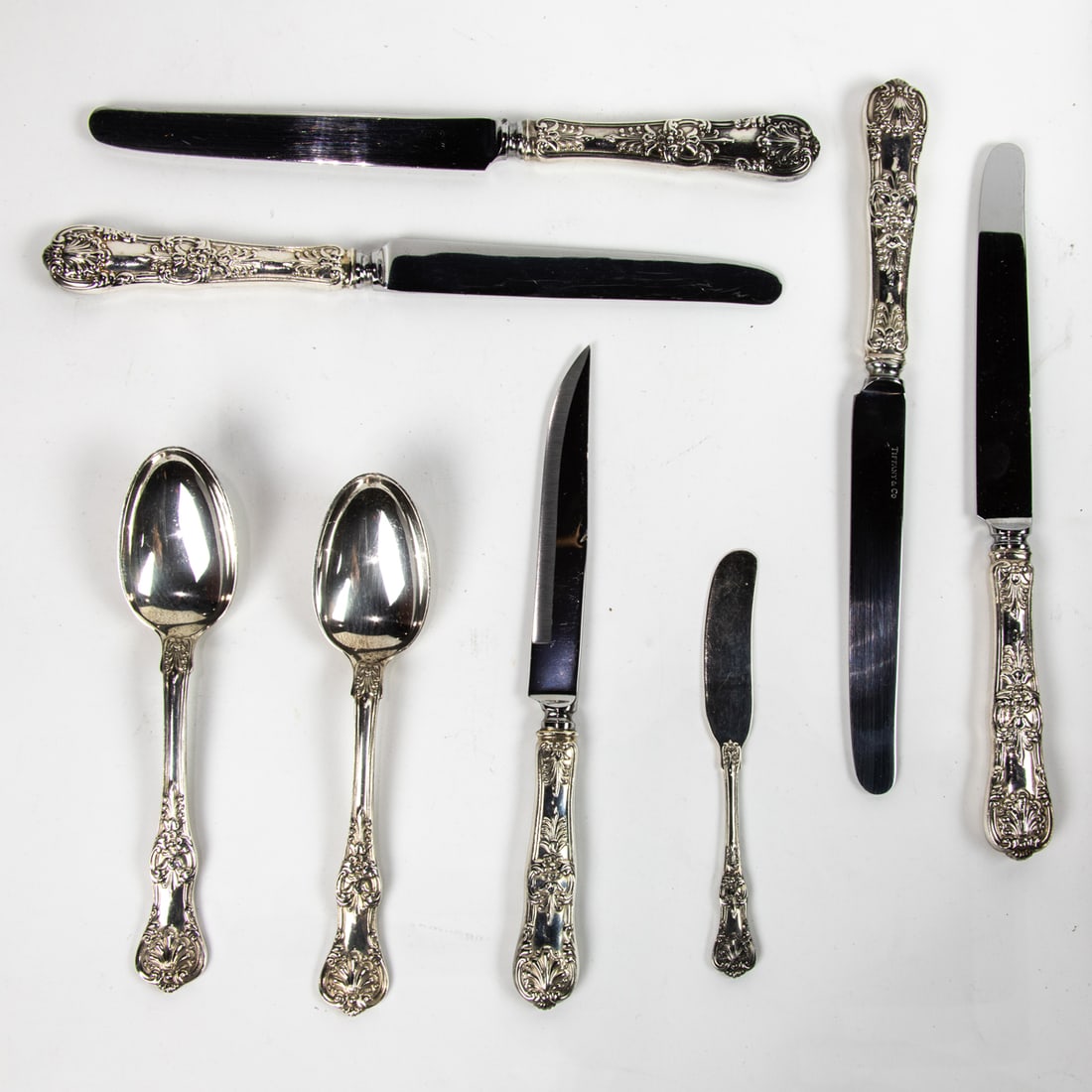 A Tiffany English King sterling flatware set (1 of 2)