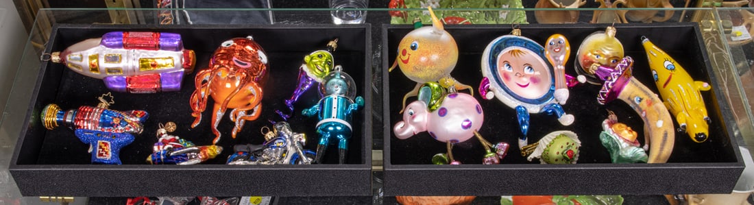 A group of fifteen Christopher Radko glass holiday ornaments (1 of 1)