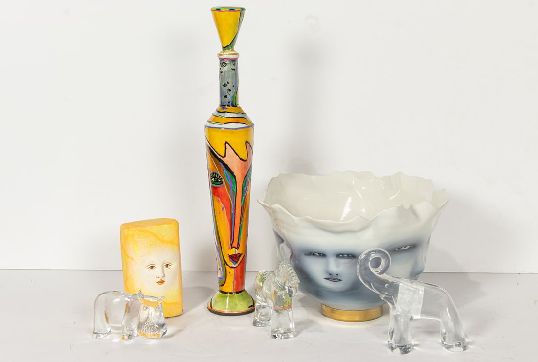 An assembled group of ceramics and glass (1 of 2)