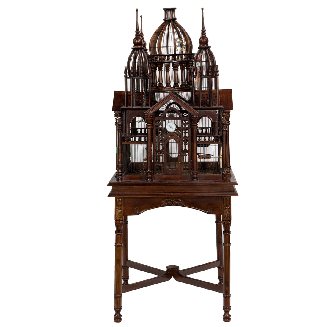 A large Victorian style architectural bird cage (1 of 5)