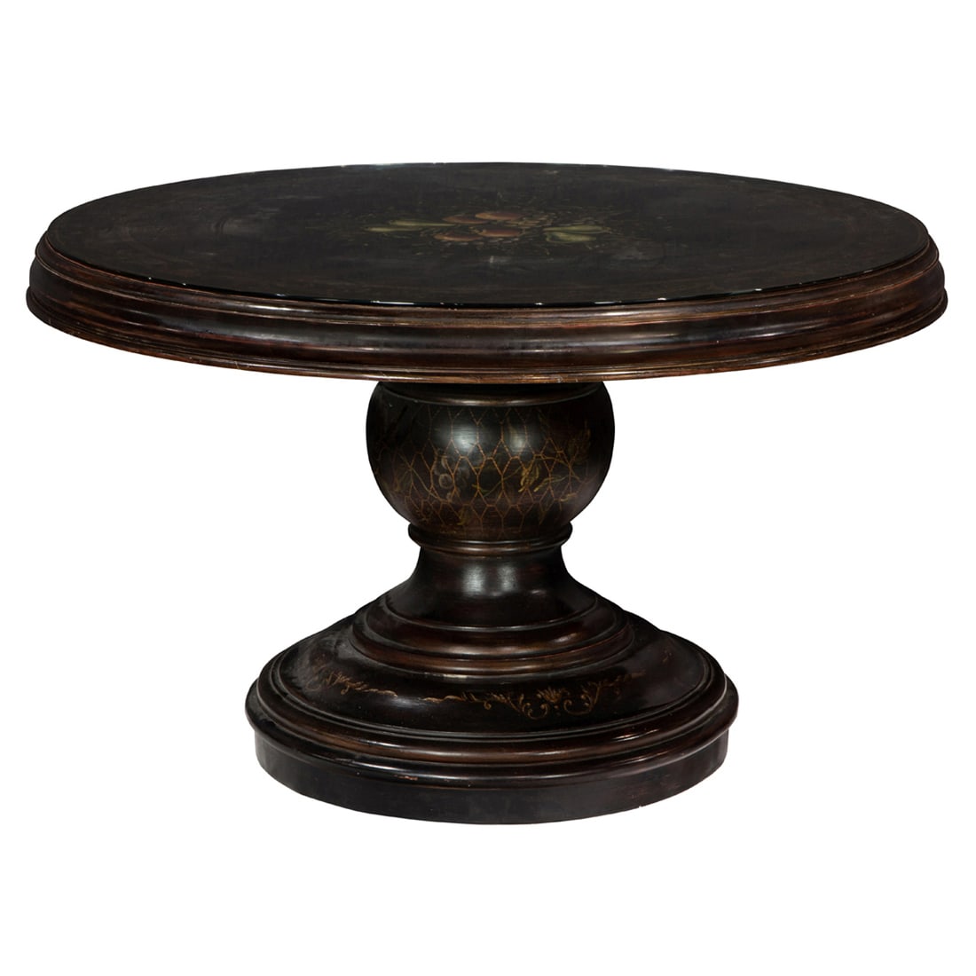 A polychrome decorated conservatory table in the Italian taste (1 of 3)