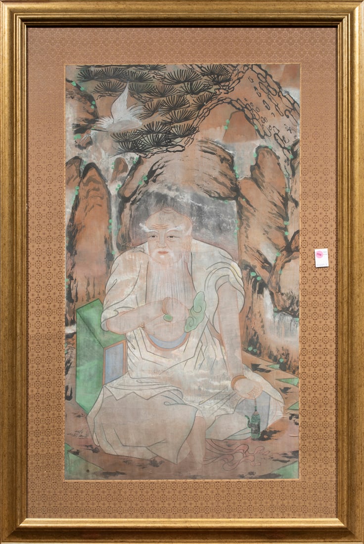 Korean School painting - Sage and Crane (1 of 1)