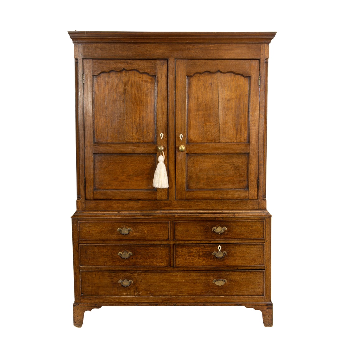 A George III oak linen press (1 of 5)