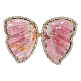 A tourmaline butterfly ring