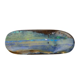 A large black opal specimen