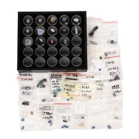 An assortment of gemstones