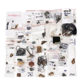 A bag of assorted gemstones