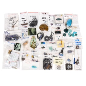 A bag of assorted gemstones