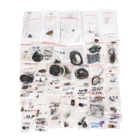 A bag of assorted gemstones