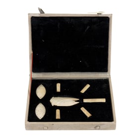 A set of Chinese hardstone burial objects