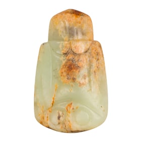 A Chinese hardstone Hongshan style pendant