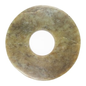 A Chinese jade bi disc