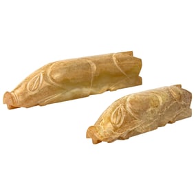 (lot of 2) Chinese hardstone pigs