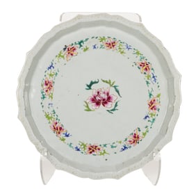 A Chinese export famille rose platter