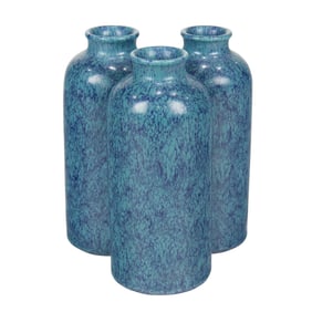 A Chinese robin's egg glazed triple coinjoined bottle vase