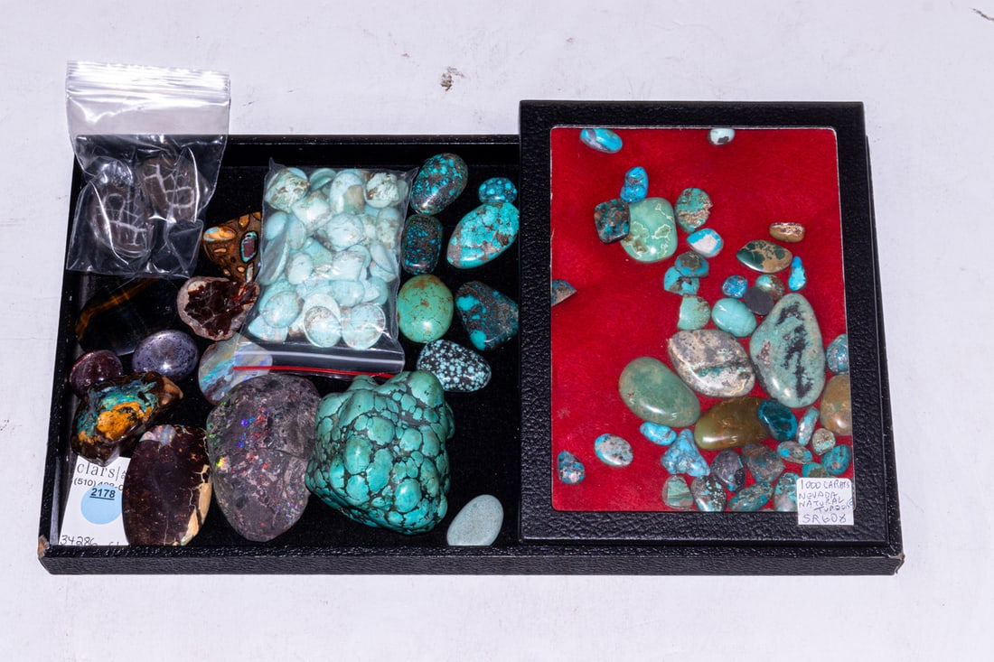A group of mainly turquoise stones (1 of 2)