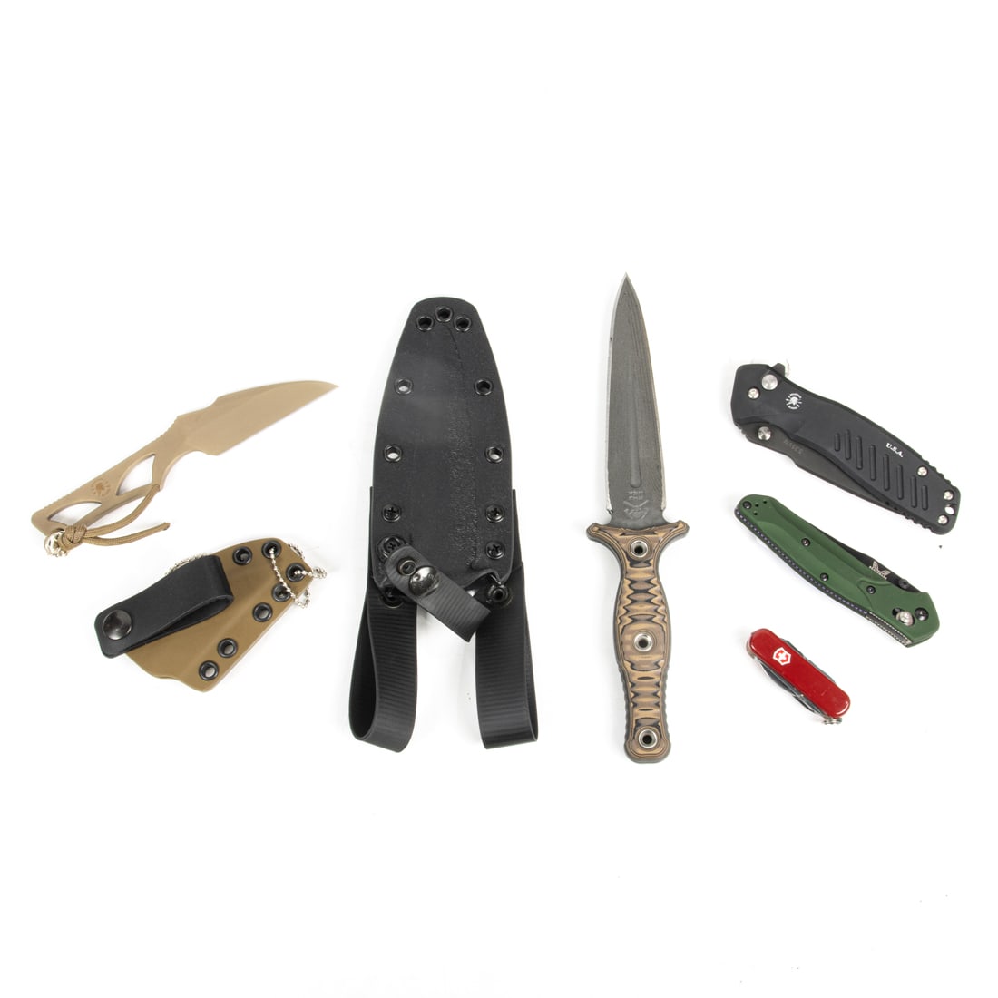 Five contemporary outdoor, utility and sporting knives in original boxes, including Spartan Blades (1 of 1)