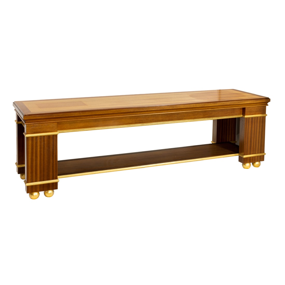 A Contemporary designer lacewood console table (1 of 6)