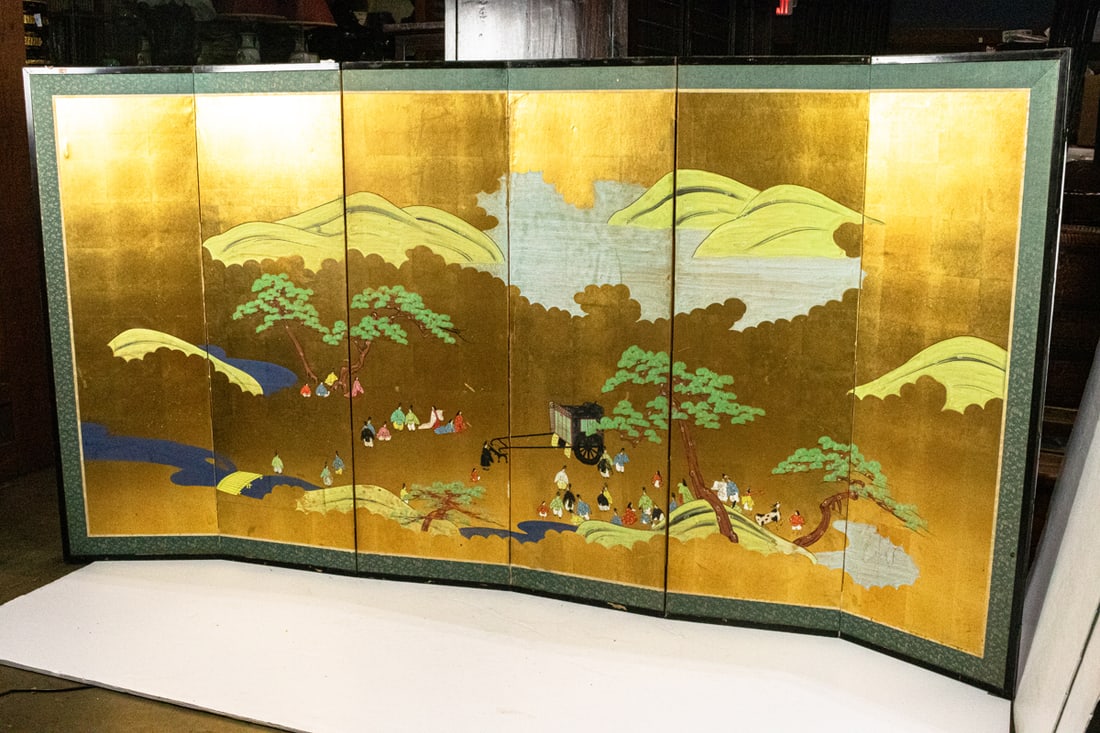A Japanese six-panel folding screen (1 of 4)