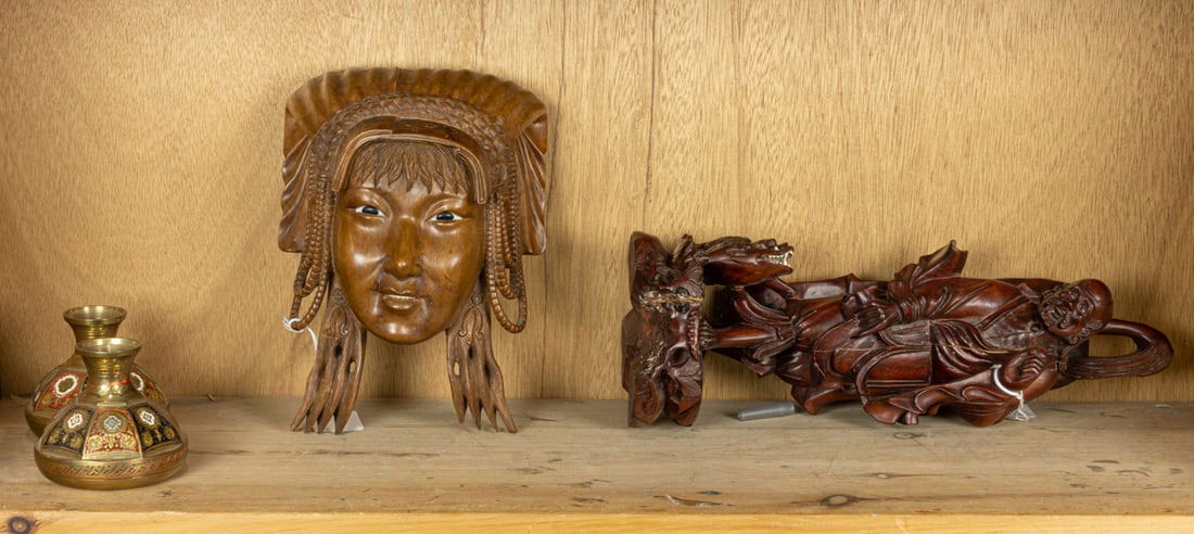 A shelf of Asian decorative items (1 of 1)