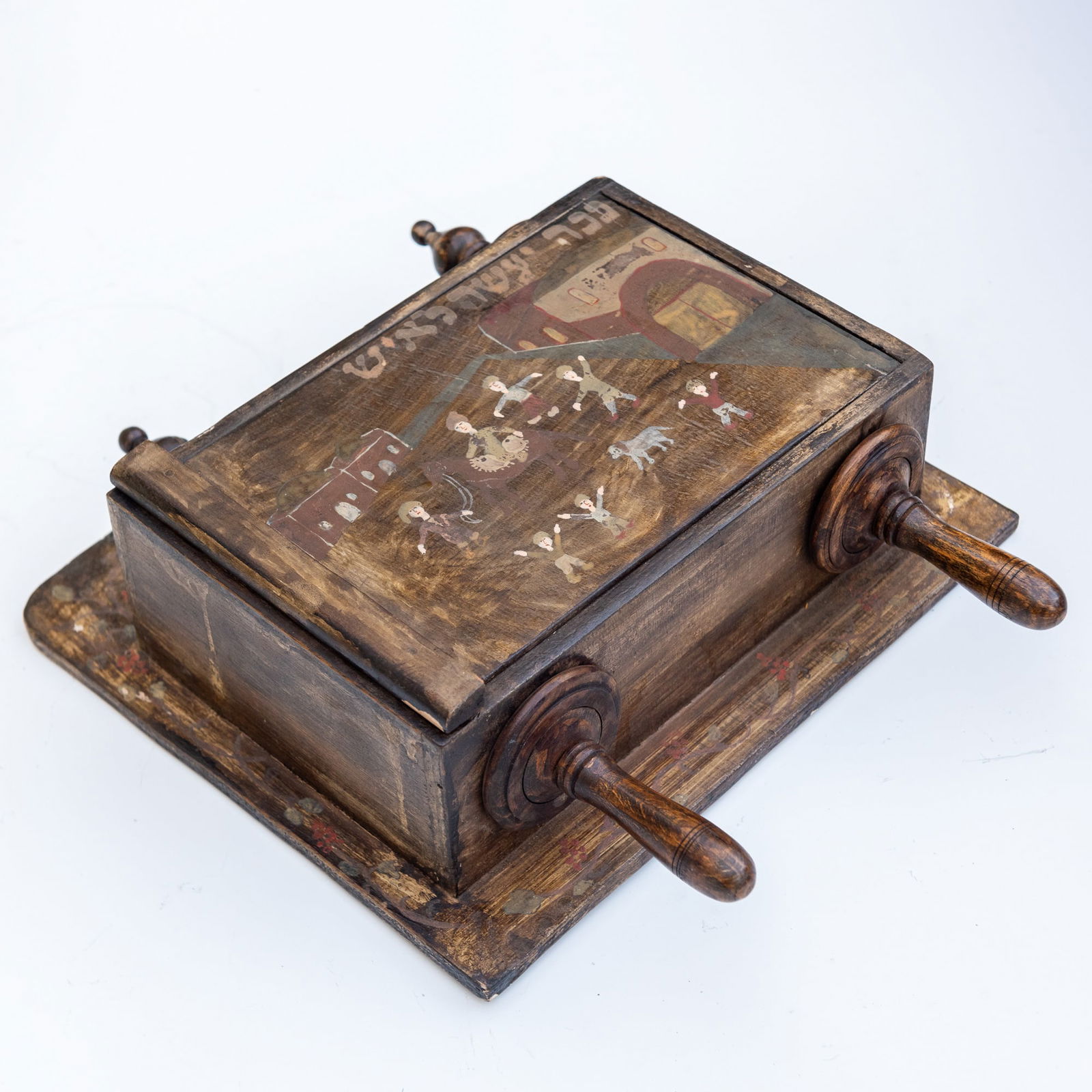 Purim Megillah Scroll in Incised Wood Case, Persian (1 of 6)