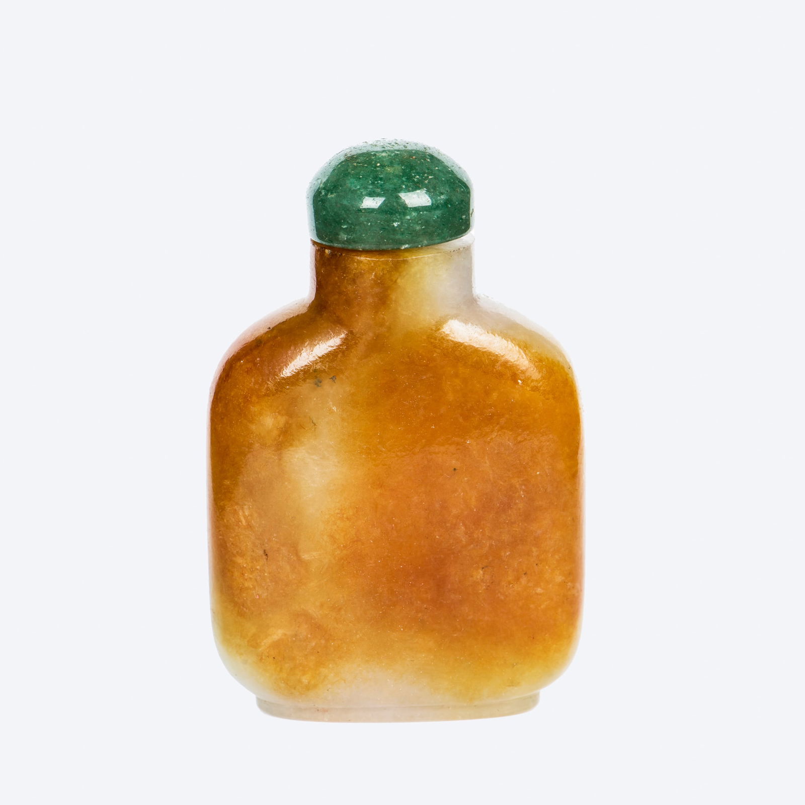 A Chinese Jadeite 3-Color Snuff Bottle (1 of 3)