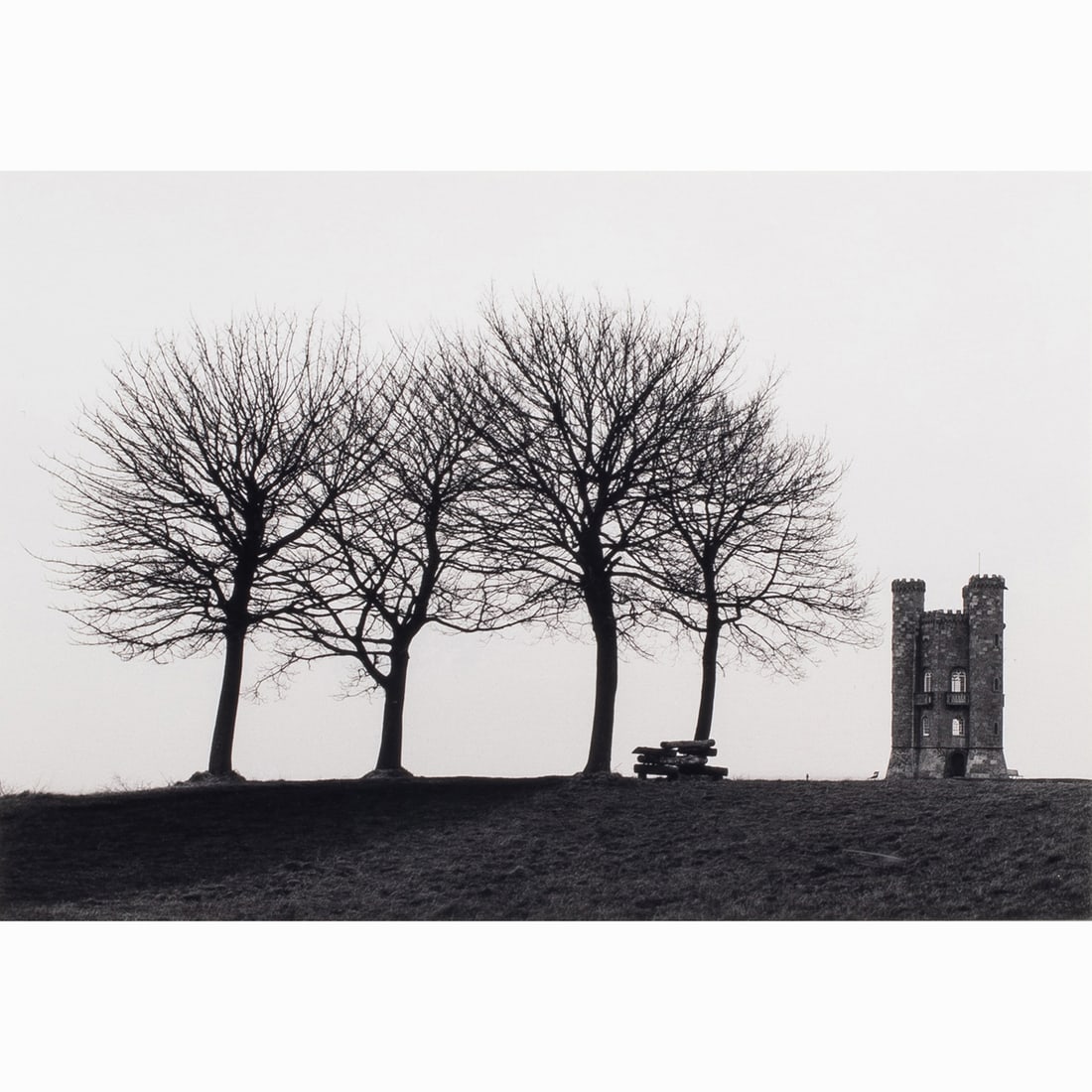 Photograph, Michael Kenna: Michael Kenna (British, b. 1953), "Broadway Tower Worcestershire," 1981, sepia-selenium toned gelatin silver print, pencil signed lower right, dated lower left, gallery label (The Weston Gallery, Carm