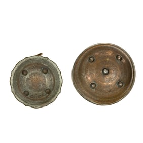 Two Afghan metal shields; largest 6