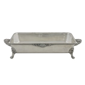 A Gumps Italian sterling footed casserole