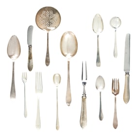 A Tiffany Faneuil sterling flatware service, monogramed