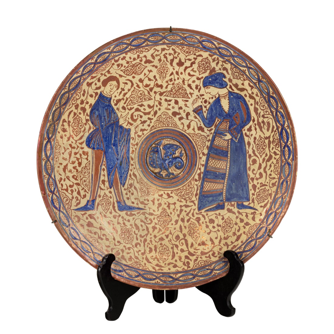A Hispano-Moresque luster faience charger (1 of 3)