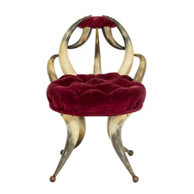 A Victorian childs horn chair