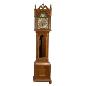 An English tall case clock