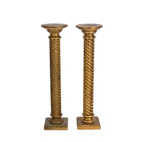 A Pair Renaissance style giltwood pedestals