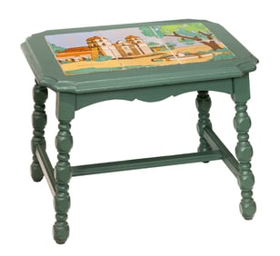 A Spanish Revival Taylor tile top table