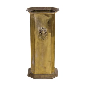 A Classical style brass umbrella stand