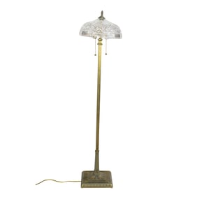 A Waterford cut glass floor lamp