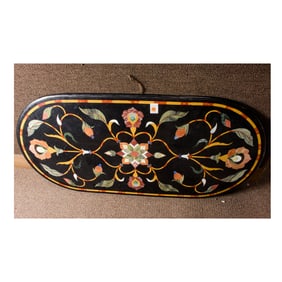 An Italian pietra dura marble table top
