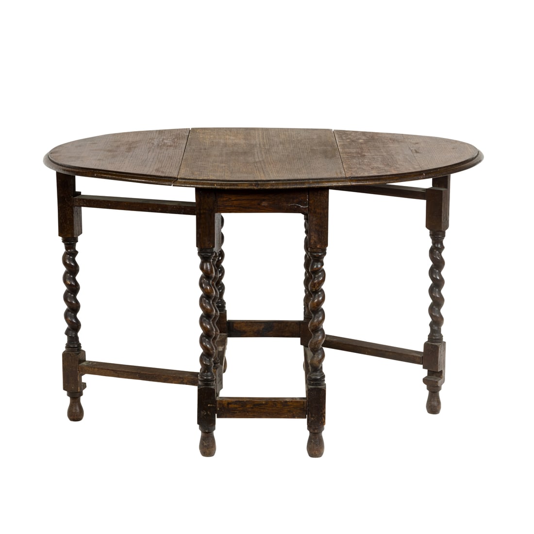 A William and Mary style quarter sewn oak gateleg table (1 of 5)