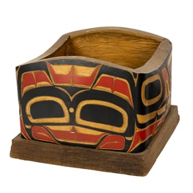 A Pacific Northwest carved box by Ray Wadham