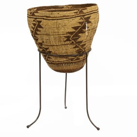 A massive Pitt River storage basket, California, early 20th century