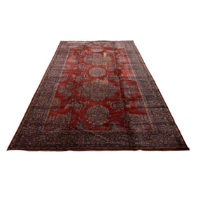 A Sarouk style machine made carpet
